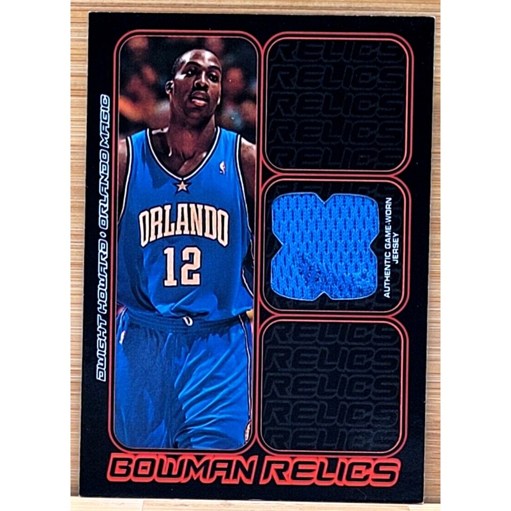 2006-07 BOWMAN ROOKIE & STARS DWIGHT HOWARD GAME USED RELIC ORLANDO MAGIC
